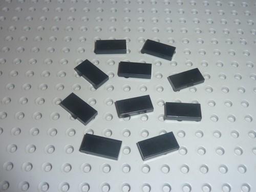 Lego black tiles 1x2 - 10, ref