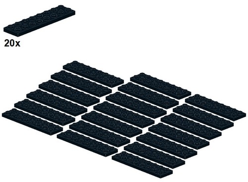 Lego plates black - -,