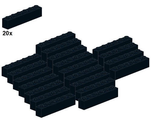 Lego bricks black - -,