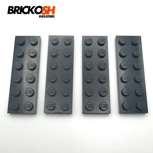Lego 3795 piastra nera 2x6 - 3795,
