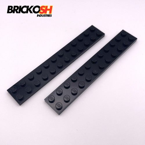 Lego 2445 piastra 2x12 nero - x2,